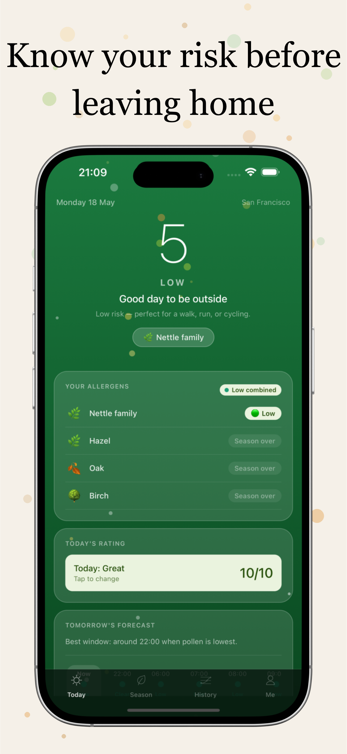 PollenPal — Today screen